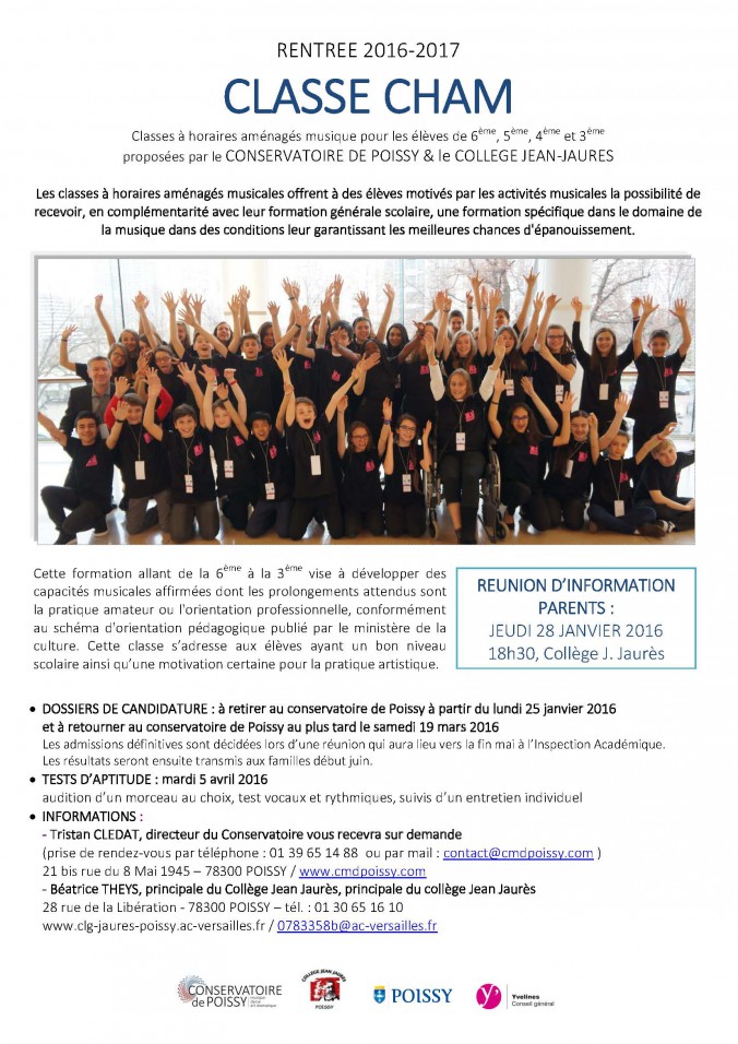 AFFICHE CHAM 2016 - 17