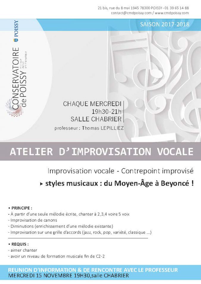 affiche atelier impro vocale