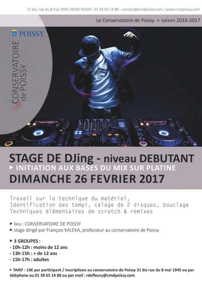affiche stage DJing fev17