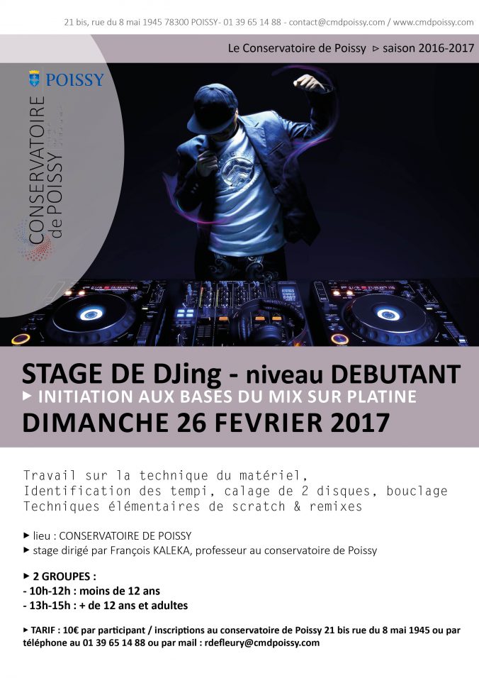affiche stage DJing fev17